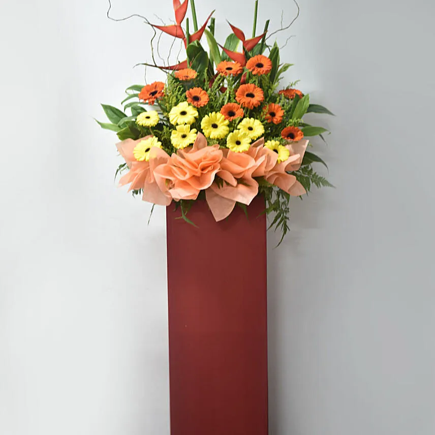 Gerberas N Lilies Flower Stand