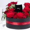 Radiance of Romance: Exquisite Rose Bouquet with Elegant Silver Love Necklace