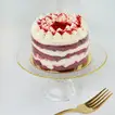Exquisite Ruby Romance Red Velvet Monocake - Perfect for Two