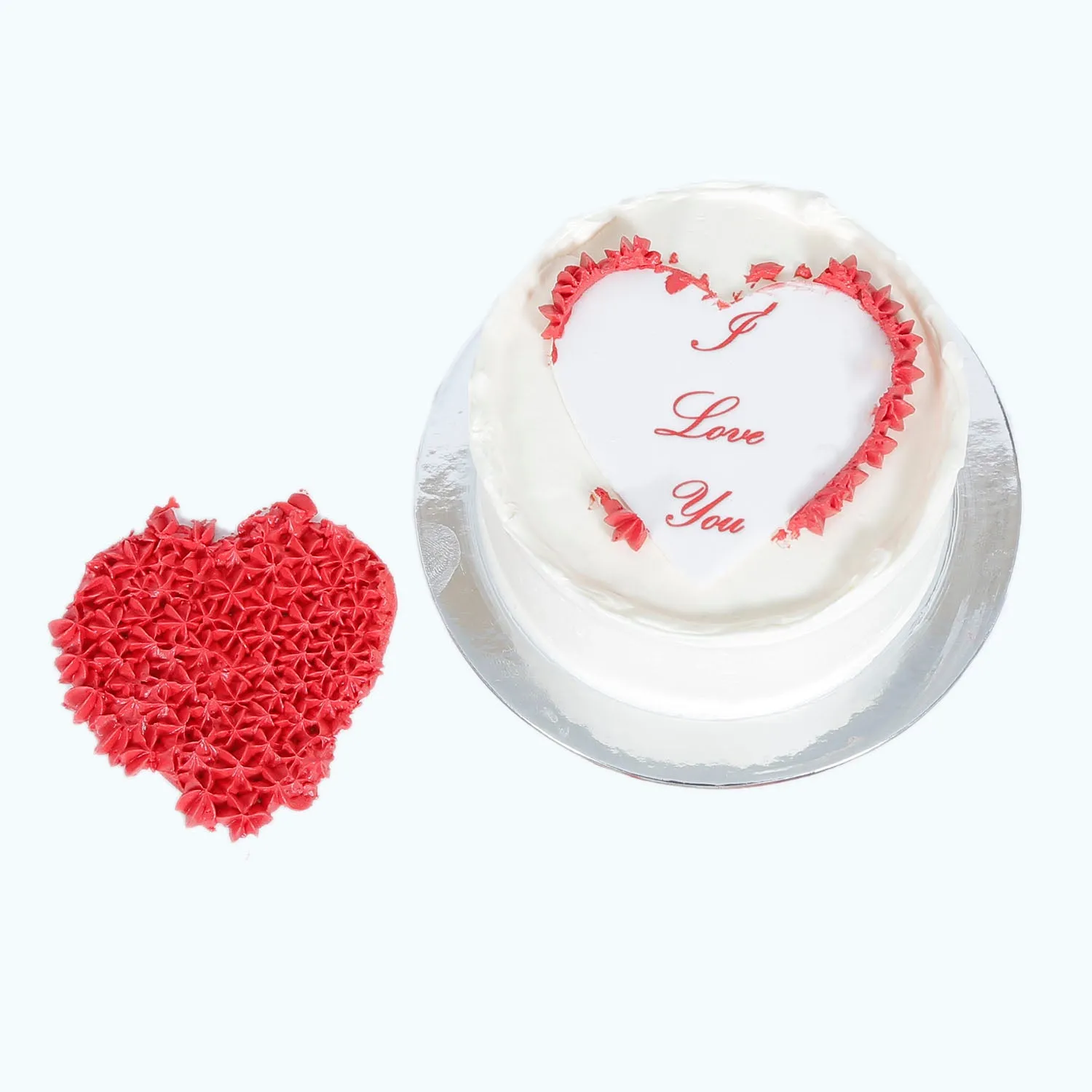 Heart-Shaped Red Velvet Mono Cake - Perfect for Two