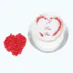 Heart-Shaped Red Velvet Mono Cake - Perfect for Two