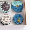 Delicious Chocolate 'I Love You Dad' Cupcakes - Set of 6