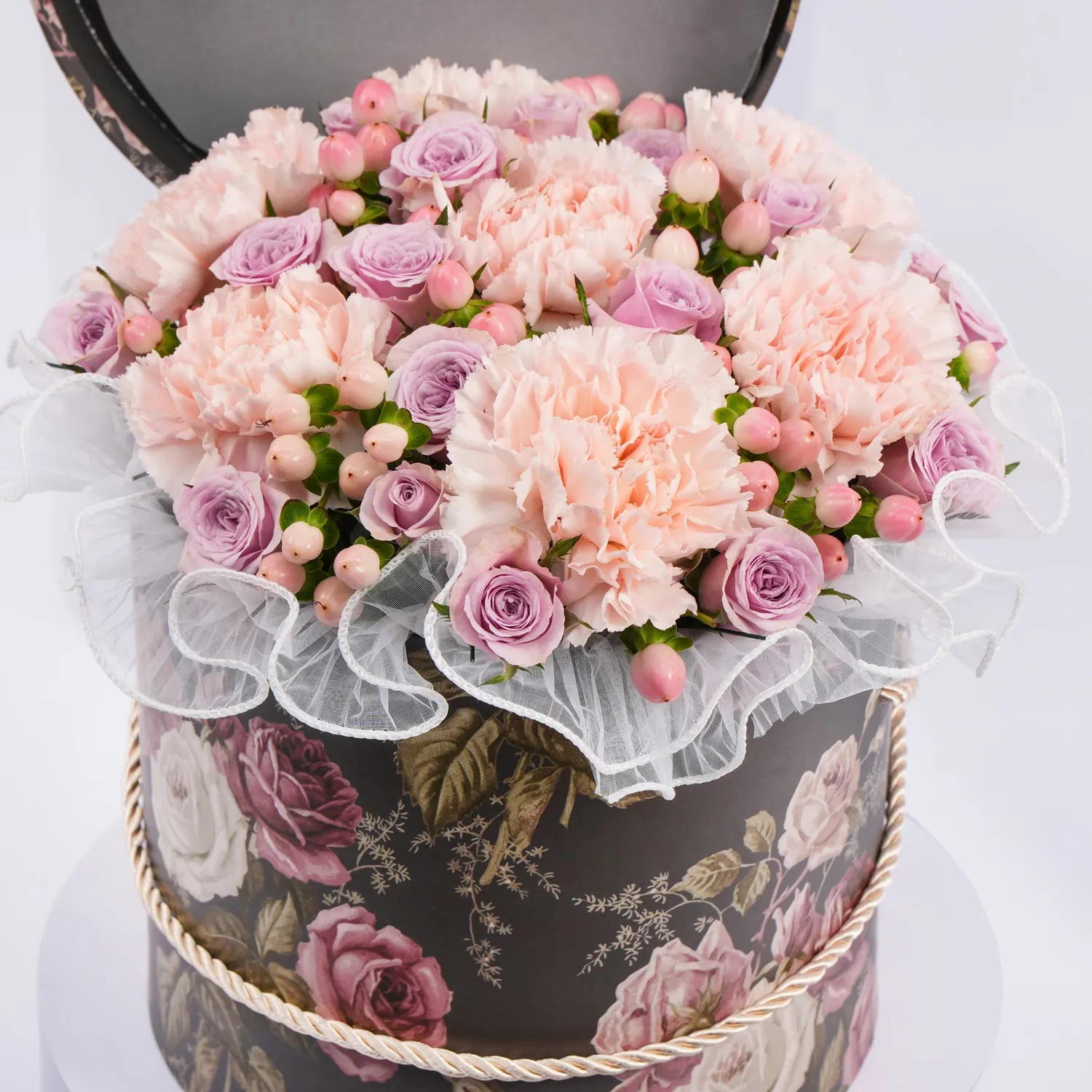 Pink Carnations in Box for Graduation Day