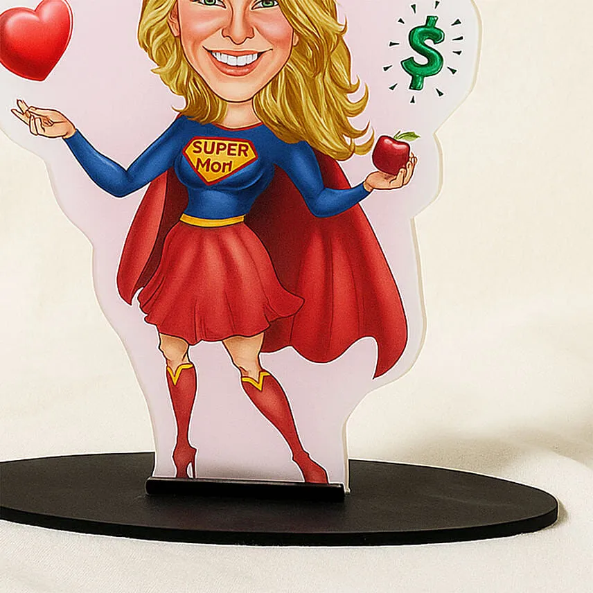 Personalised Super MOM Caricature