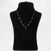 Elegant Sterling Silver Necklace with Arabic Letter A & Crystal Accents
