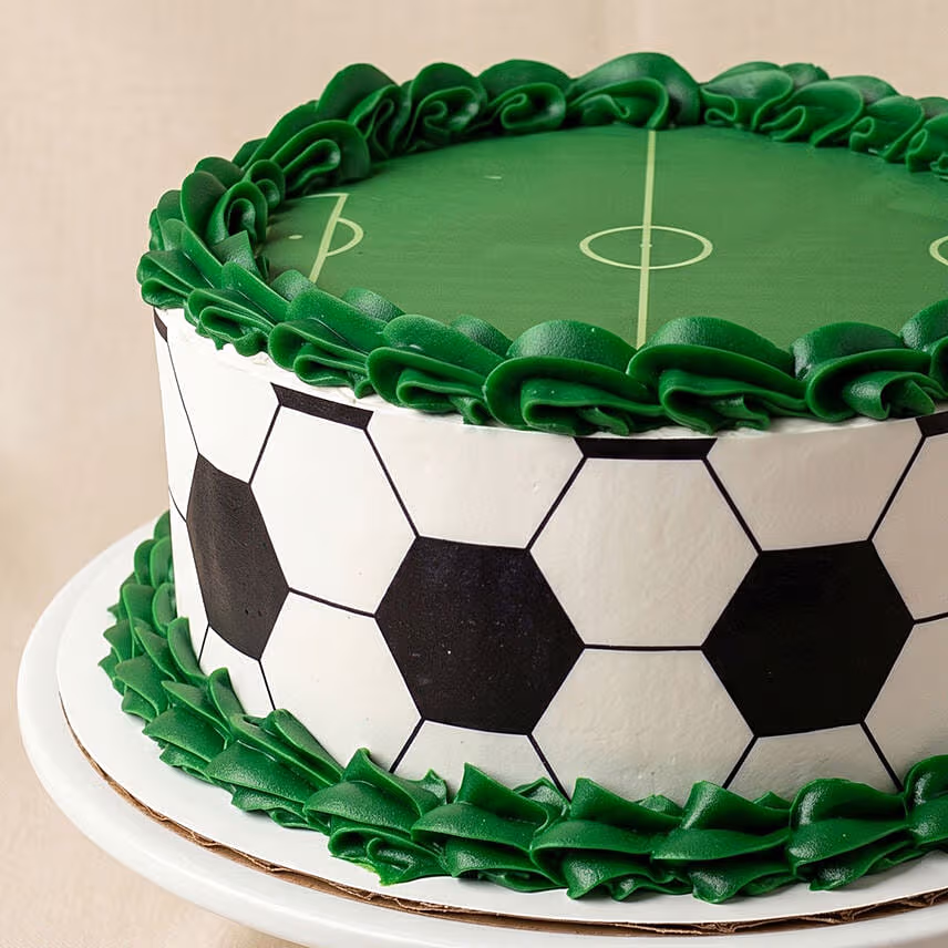 Classic Football Stadium Chocolate Cake with Ball