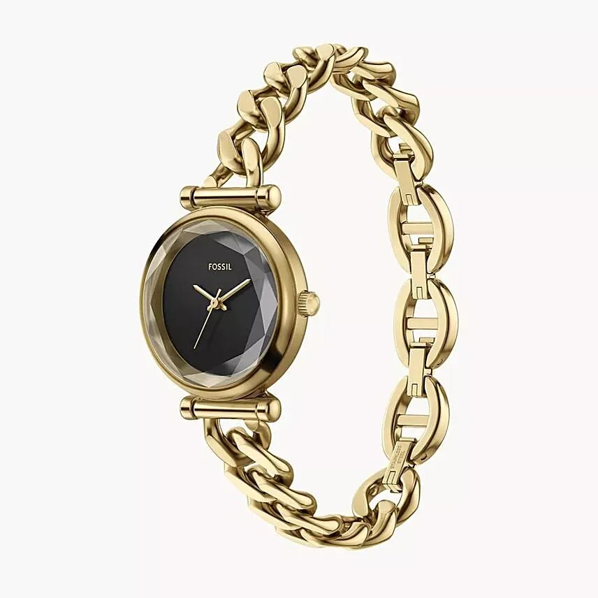 Fossil Gold Tone Watch Gift basket for Her