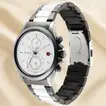 Titan Quartz Analog Men's Watch with Silver Dial and Stainless Steel Strap, Presented in an Elegant Floral Arrangement