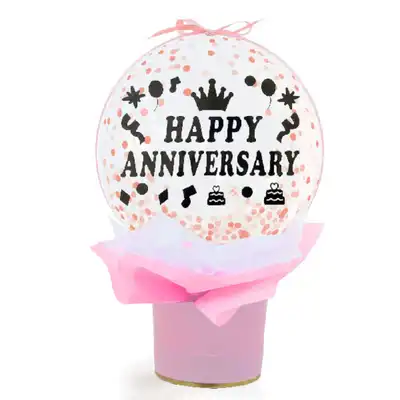 Anniversary Wishes Confetti Balloon Box