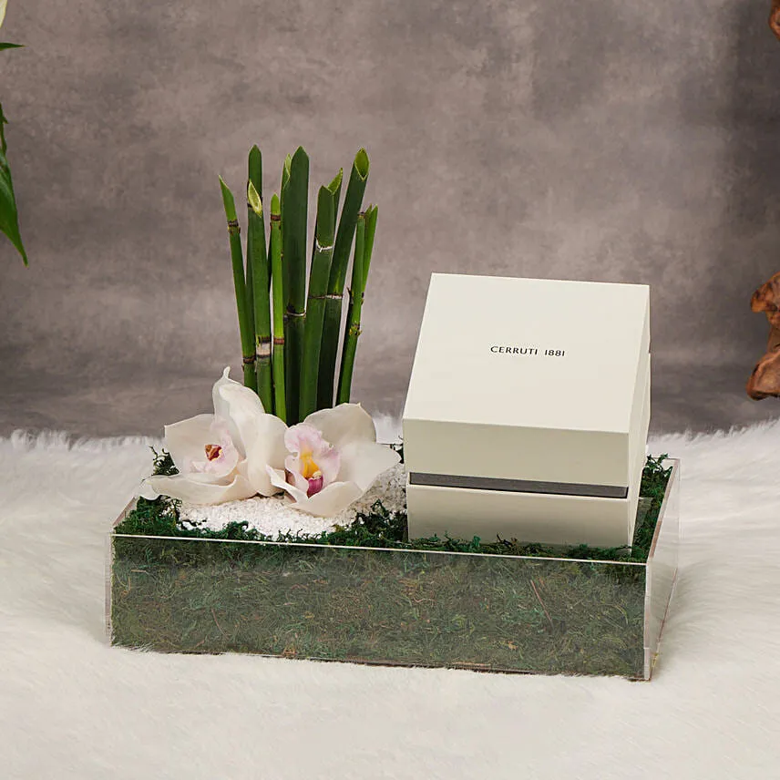 Cerruti 1881 Watch For Her with Flower Spread
