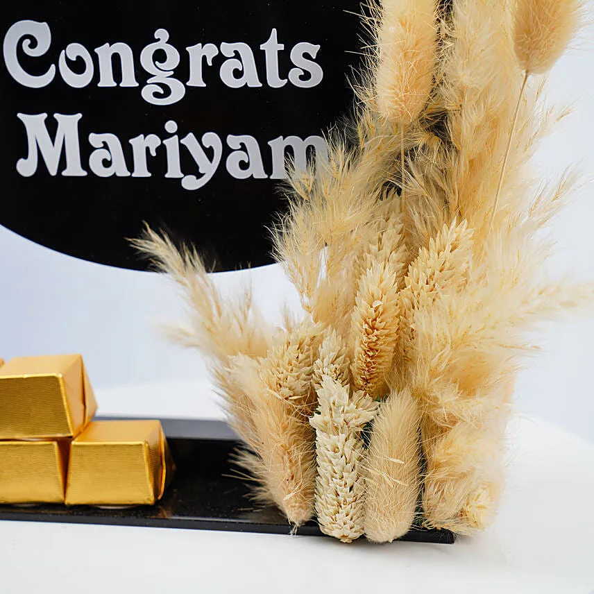 Personalized Graduation Wishes With Chocolates