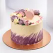 Elegant Flower and Macaroon Chocolate Cake