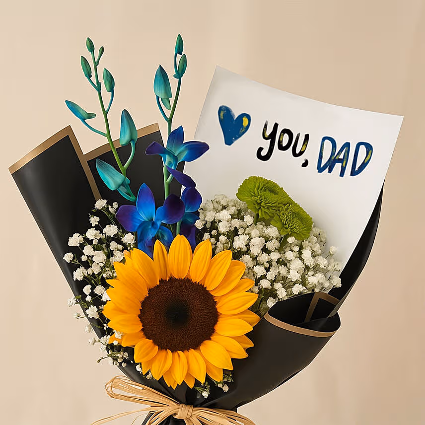 Love You Dad Sunflower Flower Bouquet