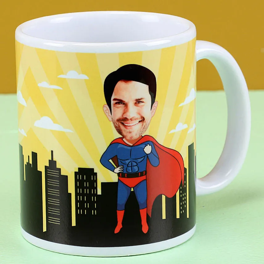 Personalised Superman Caricature Mug