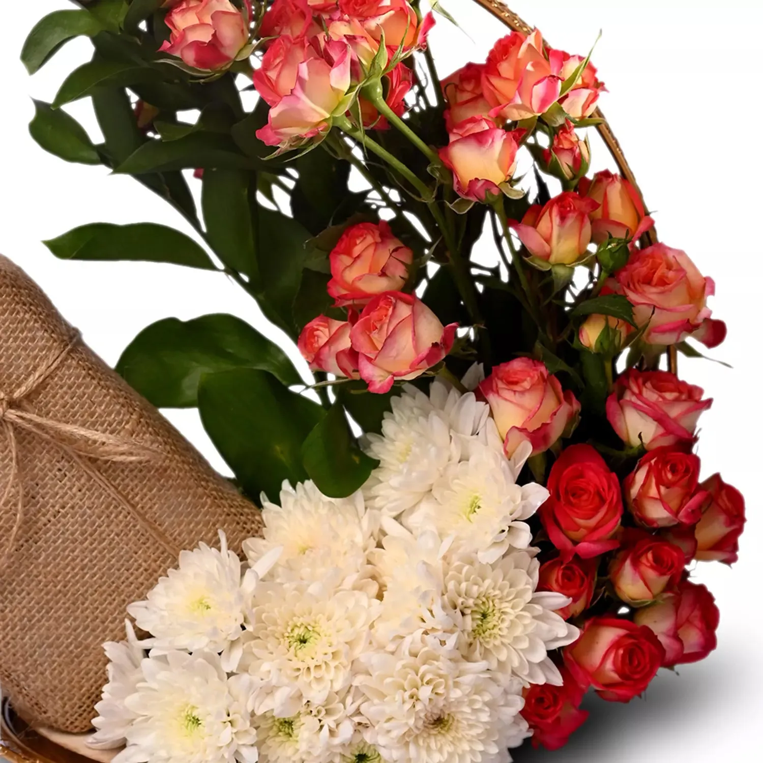 Mixed Flowers And Calvin Klein Perfume Metal Frame