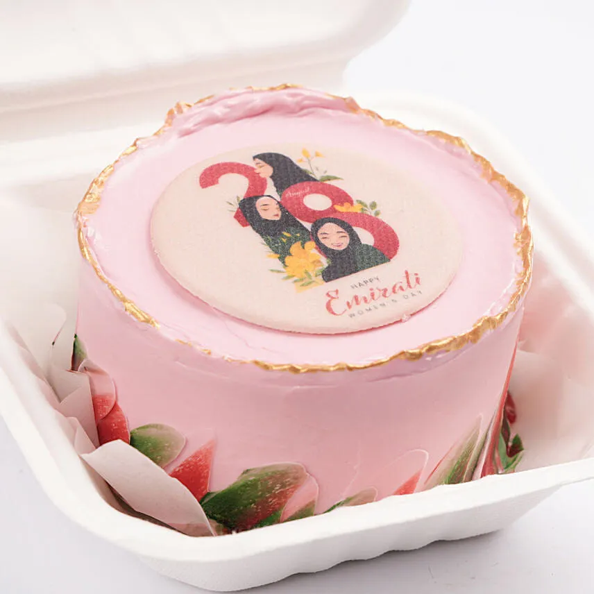 Emirati Womens Day Red Velvet Mono Cake