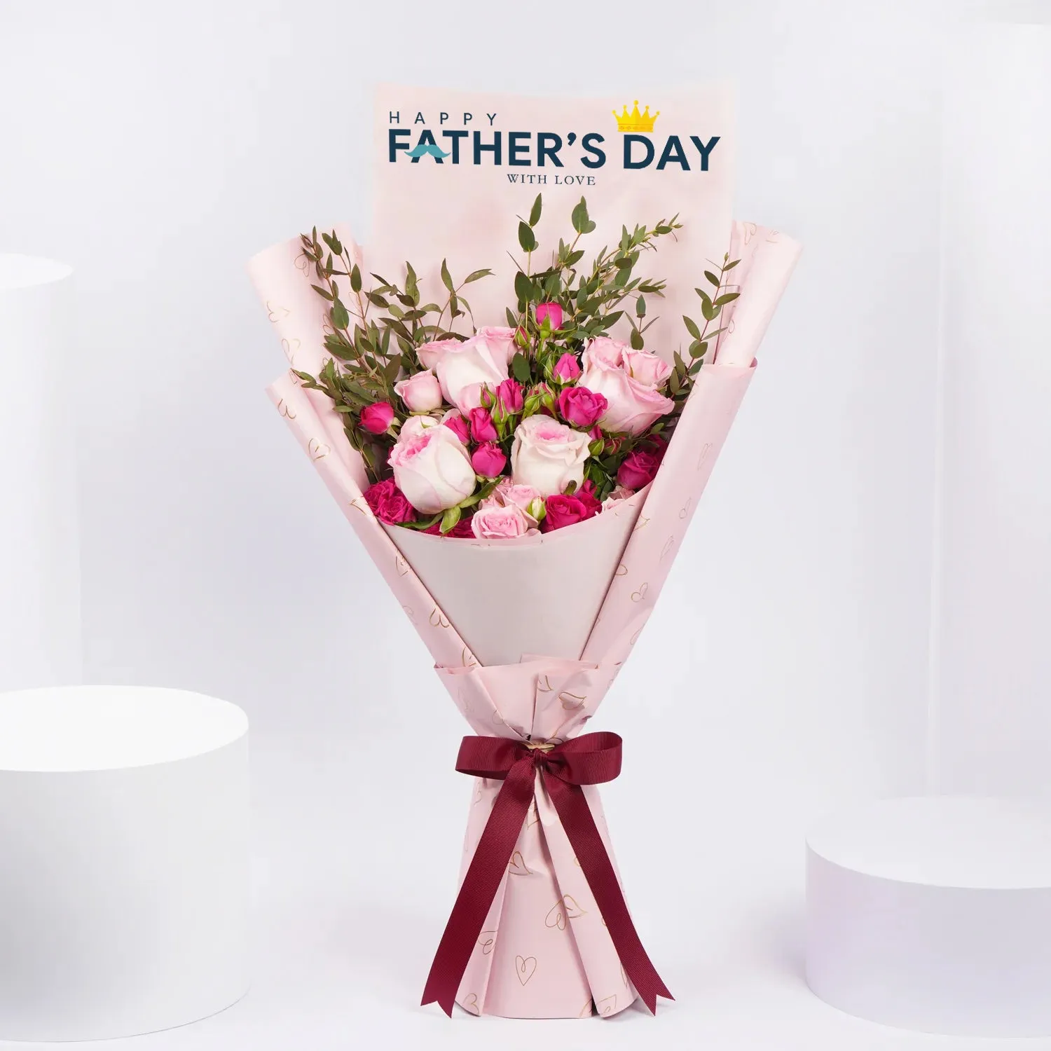 Elegant Pink Roses Bouquet for Father's Day Celebration