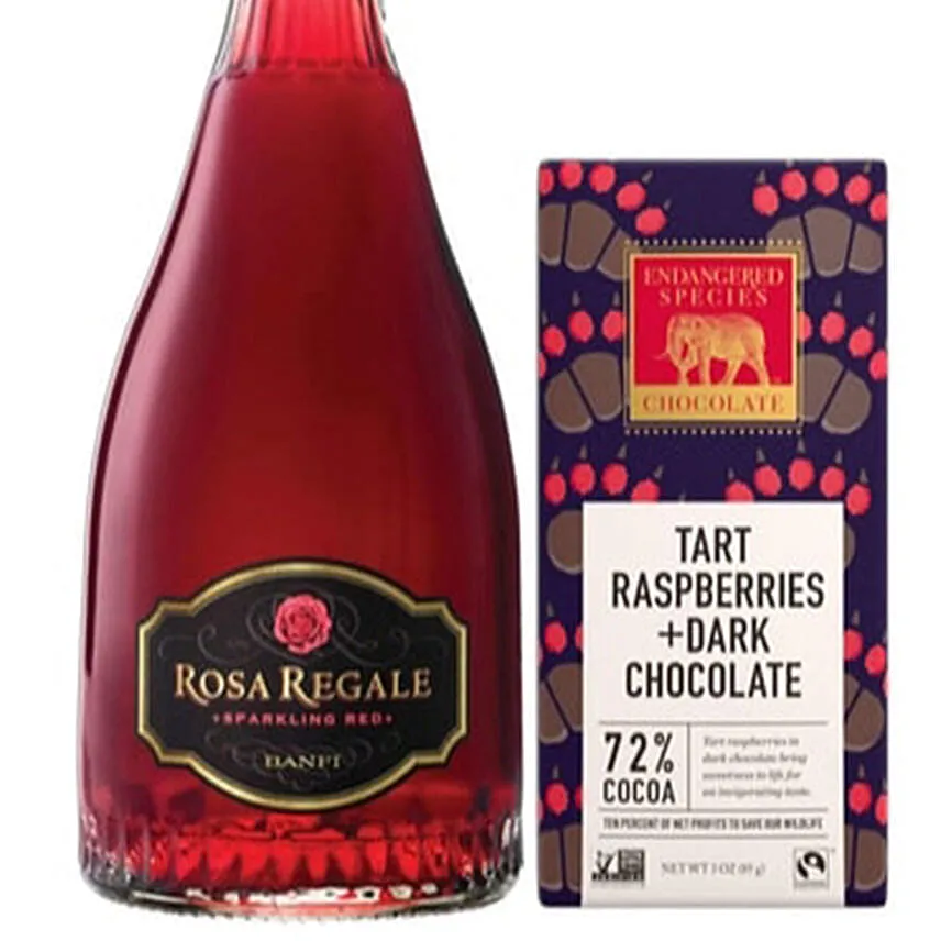 Red Sparkling Wine & Dark Chocolate