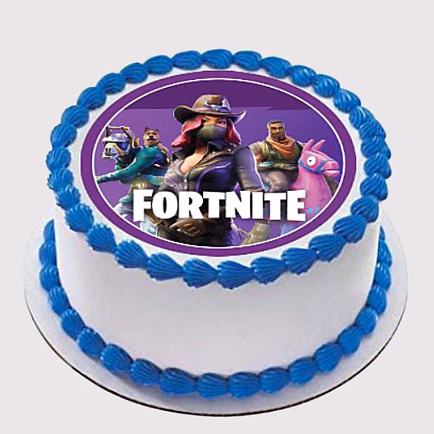 Fortnite Round Photo Cake