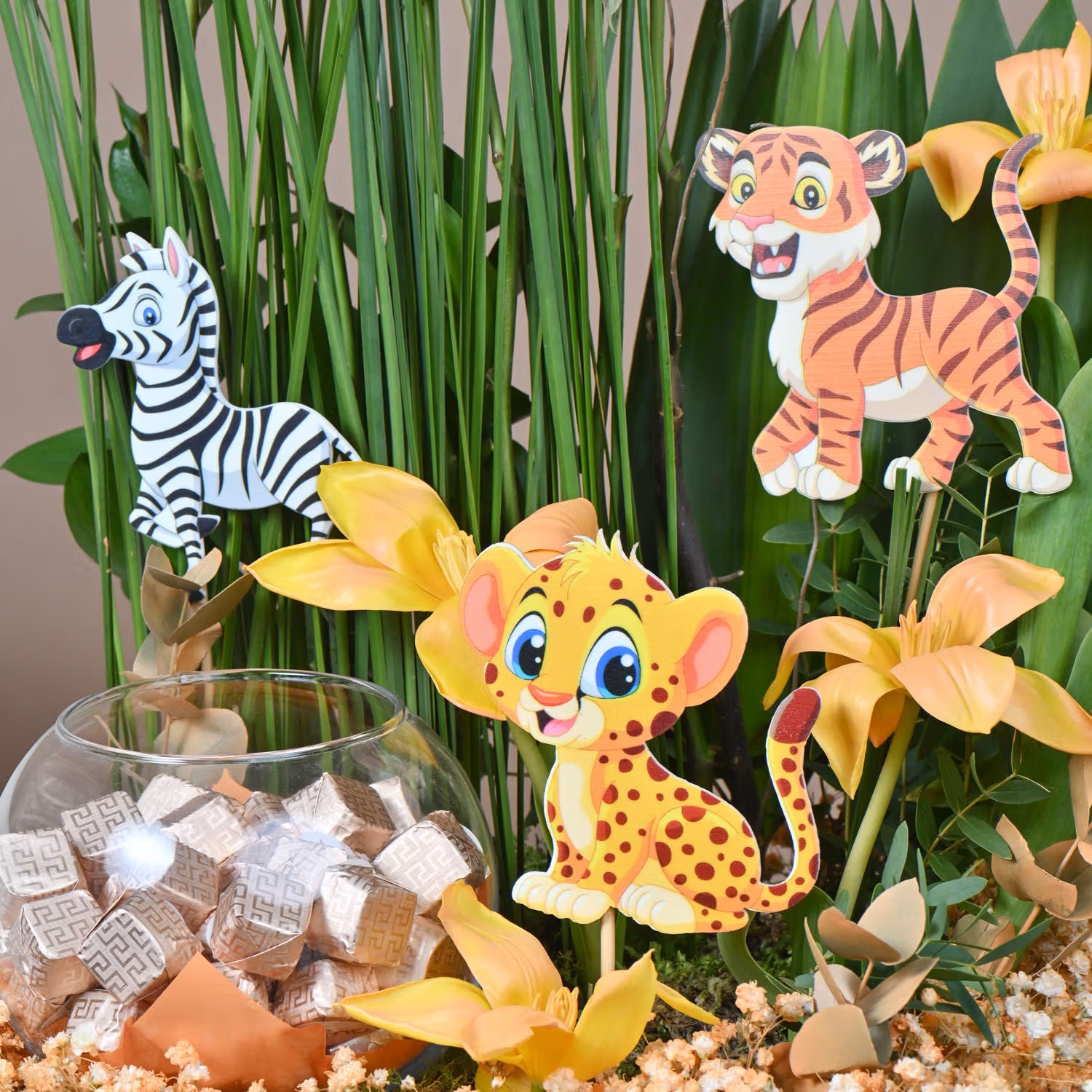 Charming Newborn Gift: Orange Roses, Tulips, and Chocolates in a Wooden Box