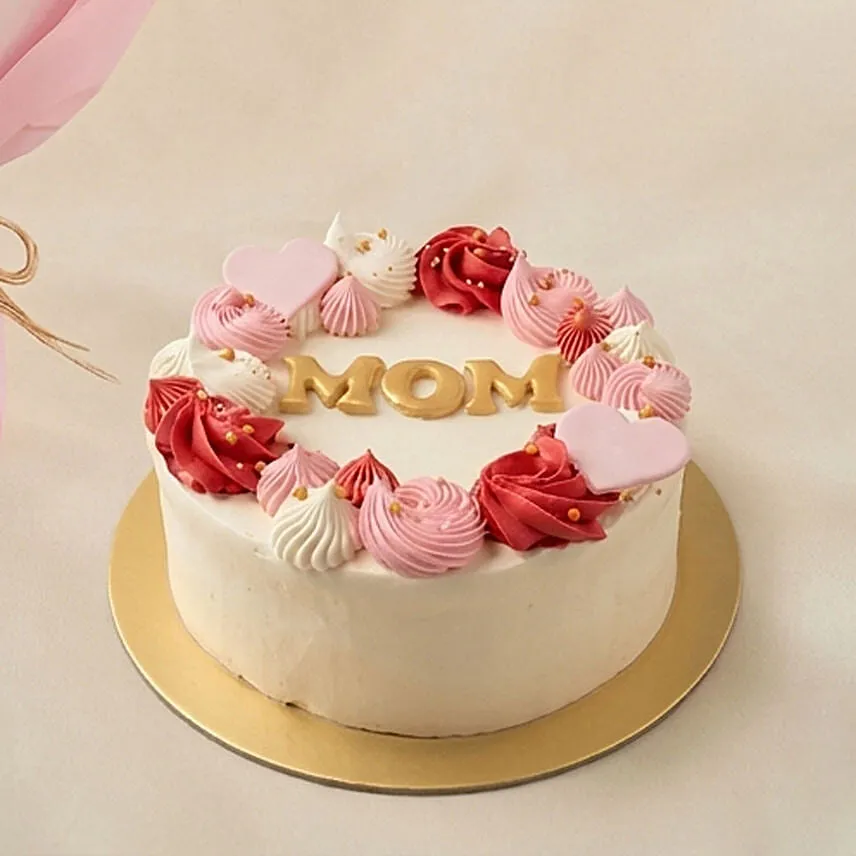 Mothers Love Rose Bouquet with Cake