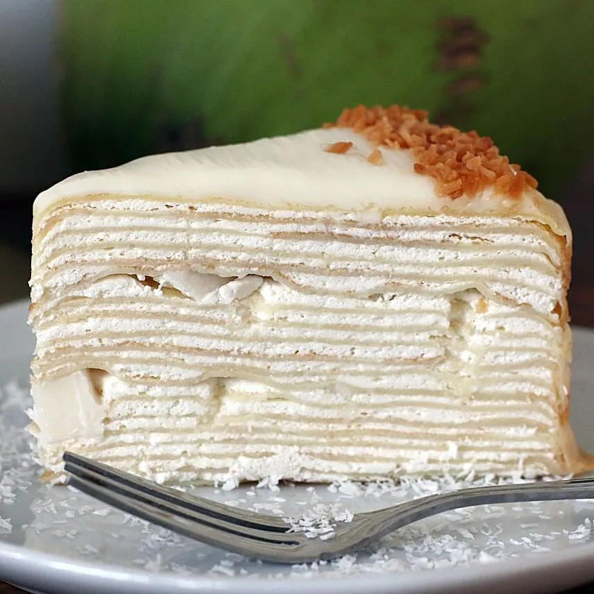 Tempting Coconut Crepe Cake