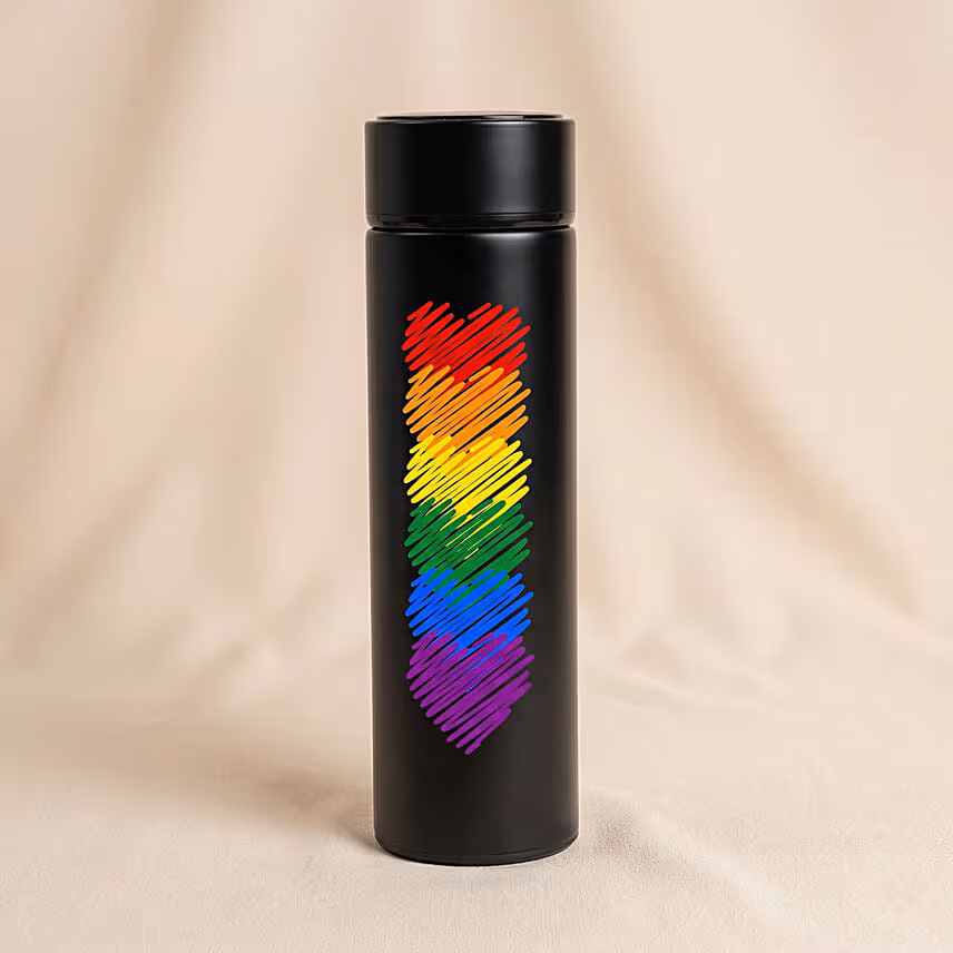 Rainbow Hearts Temperature Bottle Gift
