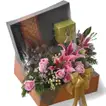 Muzaffer Gift - Patchi Chocolate, Kurma Adjwa & Fruits Flowers