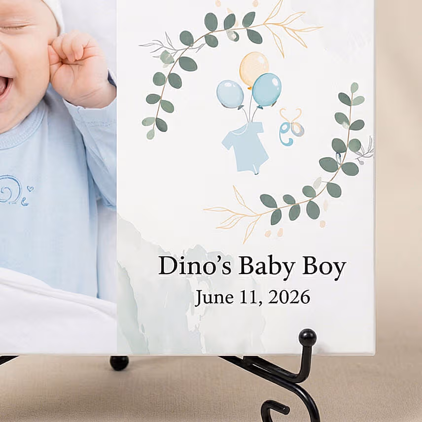 Personalized New Born Baby Boy Photo Frame
