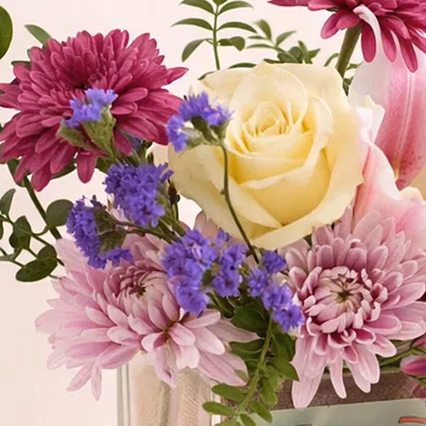 Happy New Year Flower Vase Arrangement