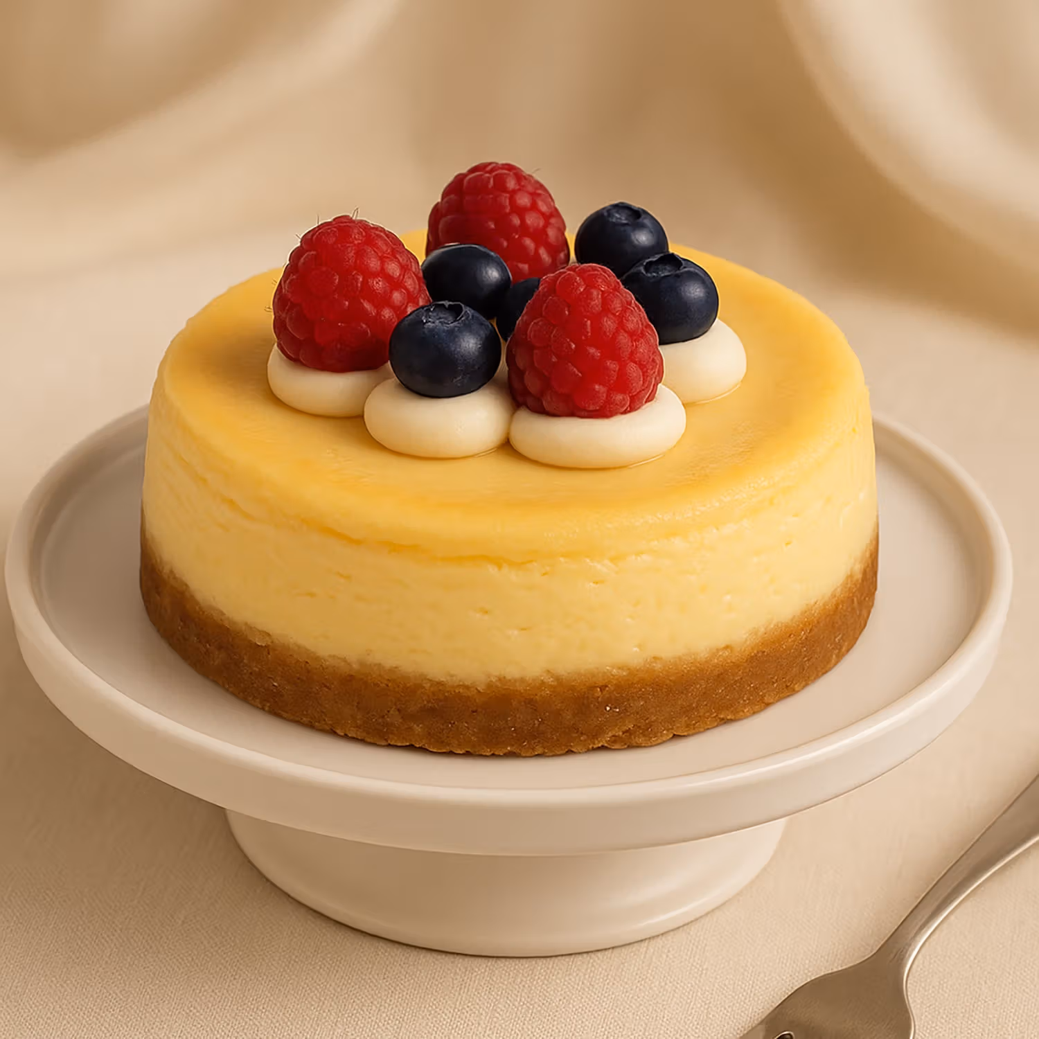 Delicious Vanilla Cheesecake with Fresh Berries - 500g