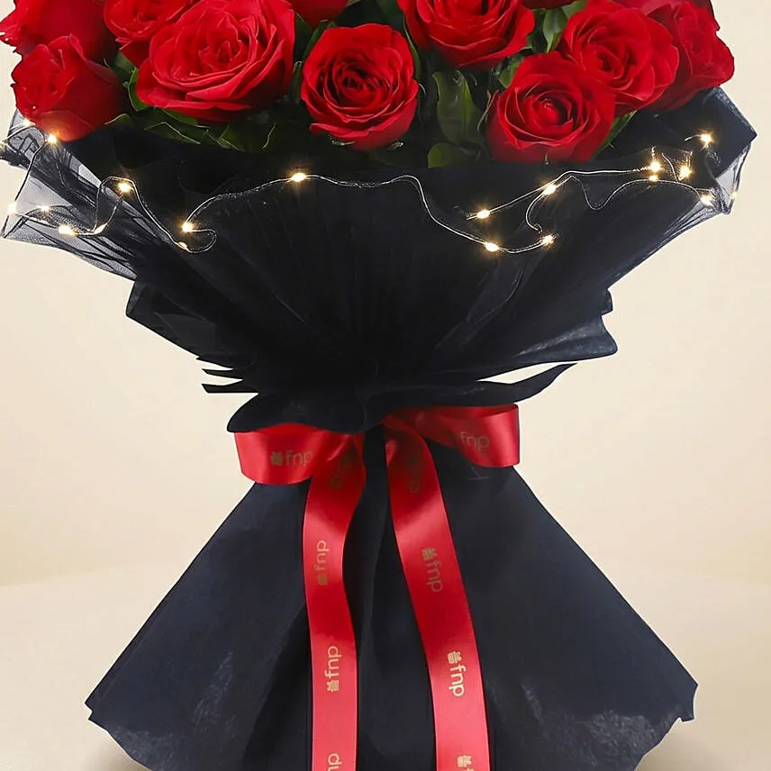 LED Elegance Rose Embrace Bouquet