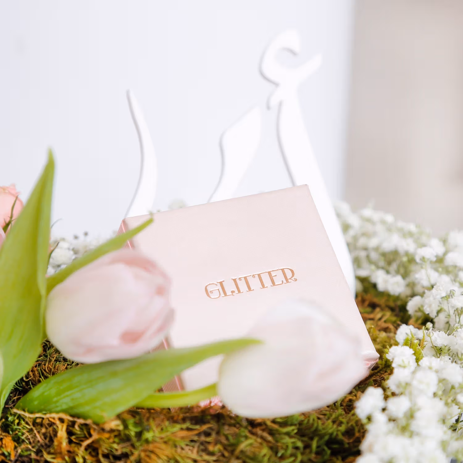 Heart Shape Flowers Arrangement with Jewelry