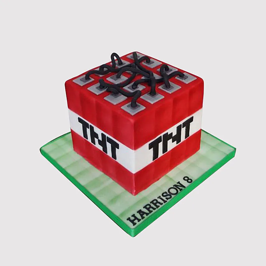 TNT Minecraft Cake