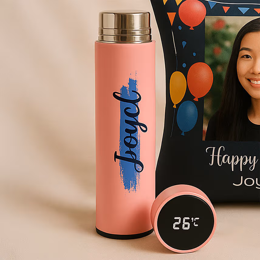 Personalised Cushion and Bottle with Perfume