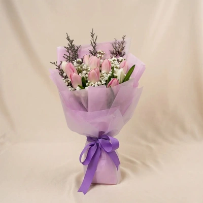 Elegant Tulips Bouquet for Mom