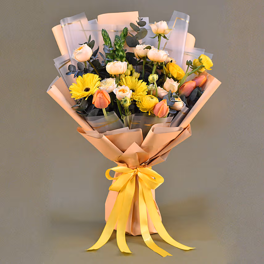 Spunky Mixed Flowers Bouquet