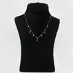 Elegant Sterling Silver Necklace with Arabic Letter 'L' Design
