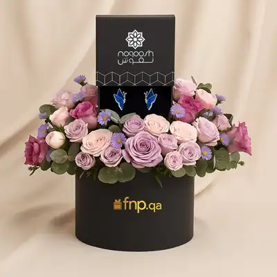 Elegant Silver Dream Earrings with Floral Arrangement in Luxury Box