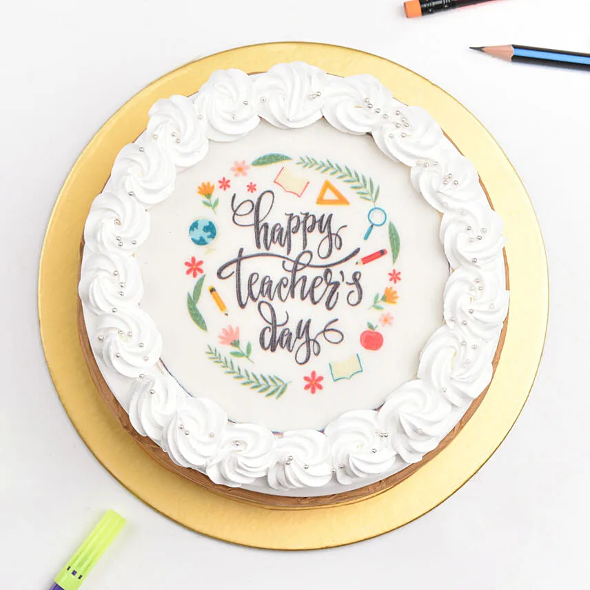 Happy Teachers Day Chocolate Cake 8 Portions