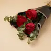 كومبو كيك وورد احمر راقي - كيك وورد
