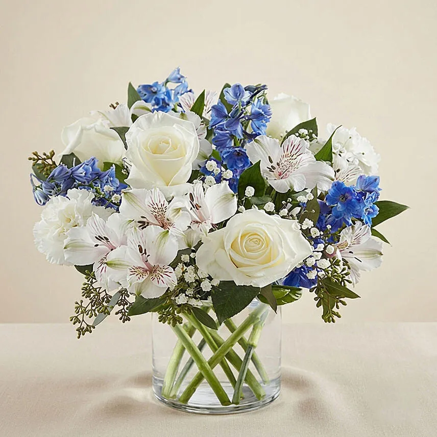 Blue And White Floral Bunch