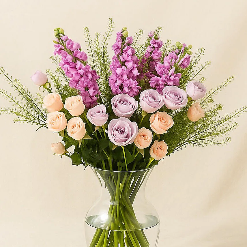 Pastels Floral Beauty In A Vase