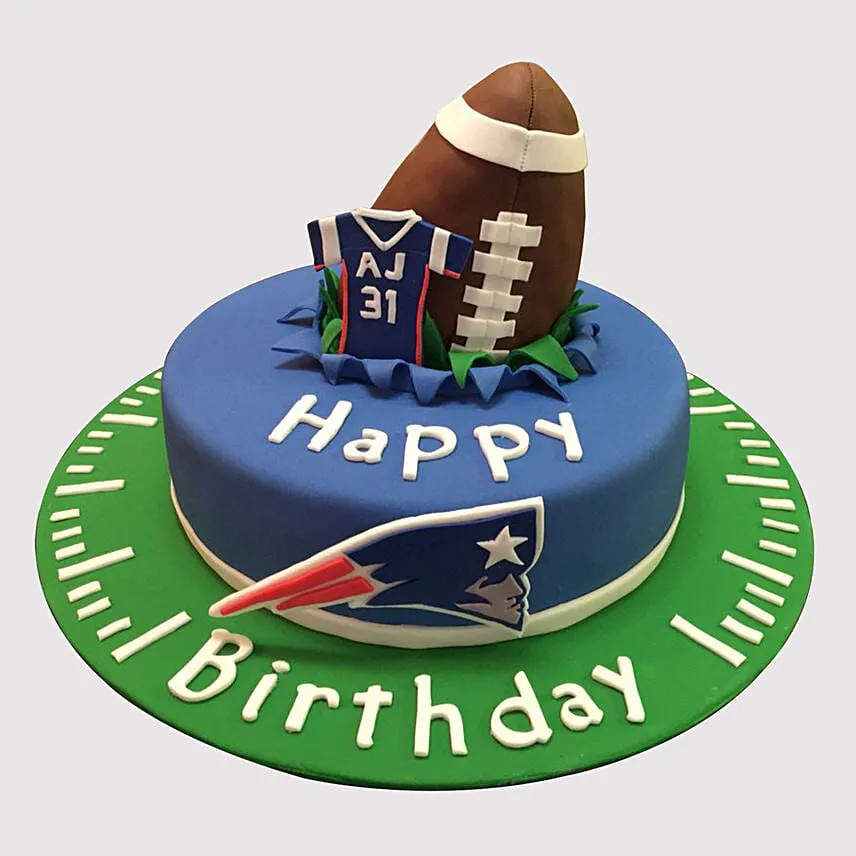 Rugby Ball Themed Black Forest Cake