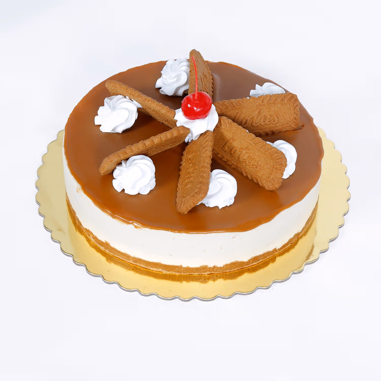 Irresistible 1 Kg Caramel Crunch Cheesecake with Biscuits - Perfect for Celebrations