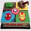 Four Blocks Avengers Cake - Perfect Superhero Delight for Parties
