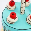 Whimsical Wave Cake with Delightful Decorations - Chocolate