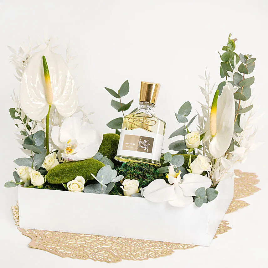 White Beauty with Creed Aventus Perfume For Her