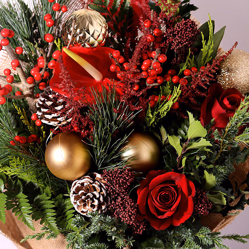 Xmas Theme Flower Bouquet