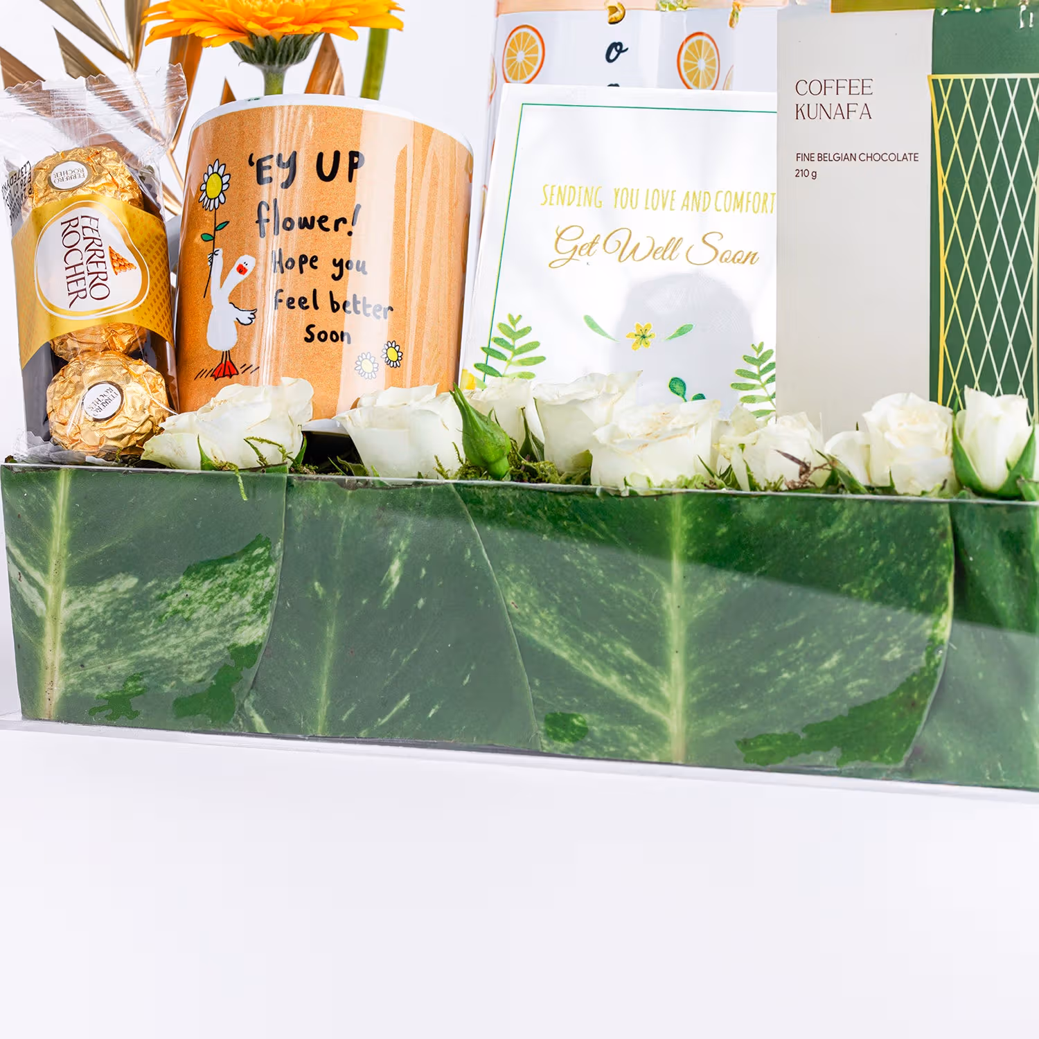 Wellness & Wishes: Get Well Soon Gift Set with Flowers, Chocolates, and More